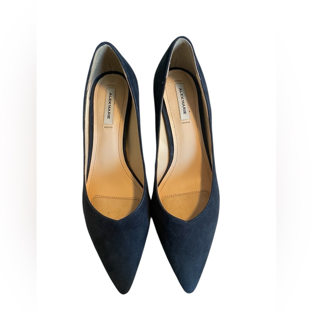 Alex‎ Marie Noelli pointed-toe suede pumps in navy blue 
 Size 5.5M